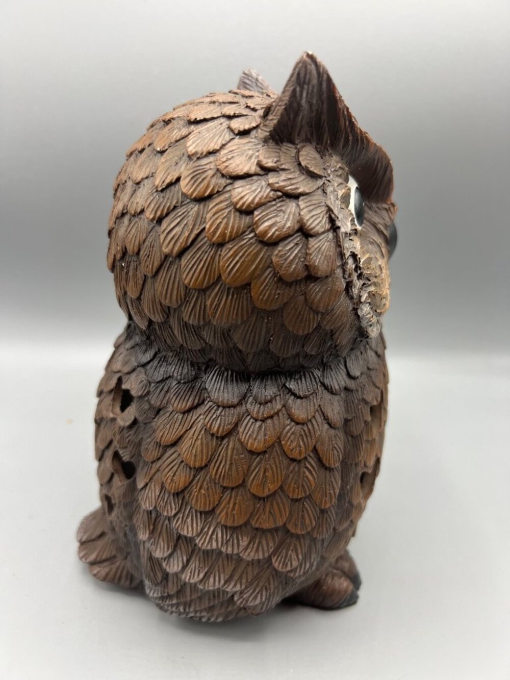 Colour Changing Owl 8" Tall Table Decor Inside or Outdoor Halloween Bird Scare - Picture 6 of 16